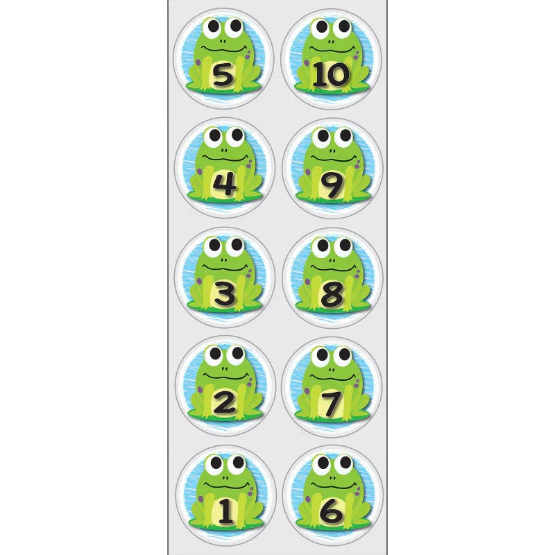 The Original Fun Mat™, Sensory Spots™, 6" Numbers 1-10 Frogs Theme, 10 Pieces