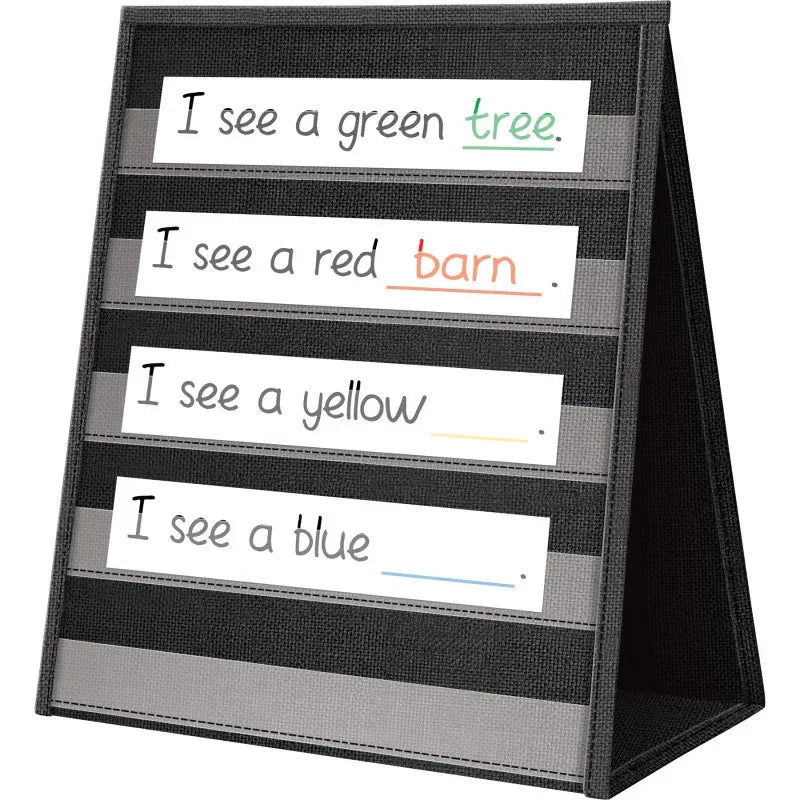 Black Desktop Pocket Chart, 15-1/2" x 12"