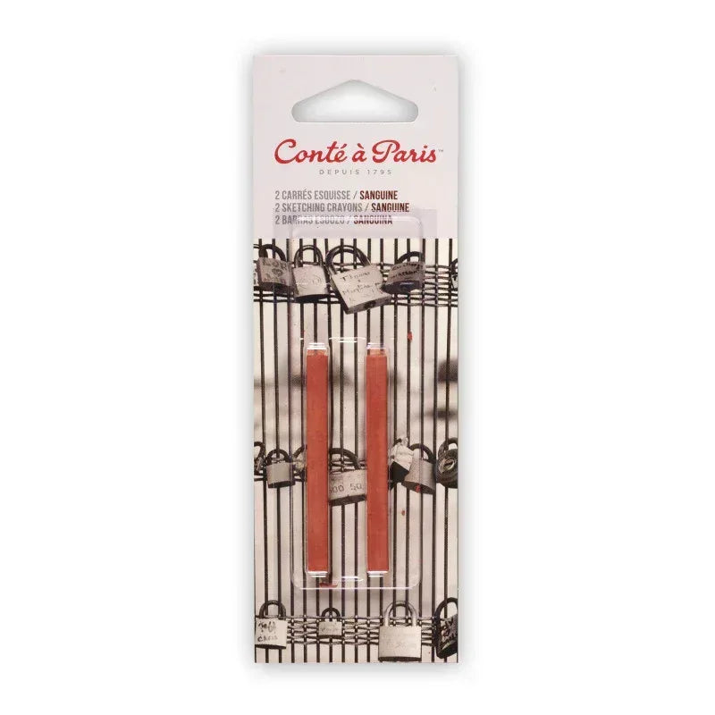 Carrés Esquisse Sketching Pastel Crayons, Sanguine (2450), Pack of 2