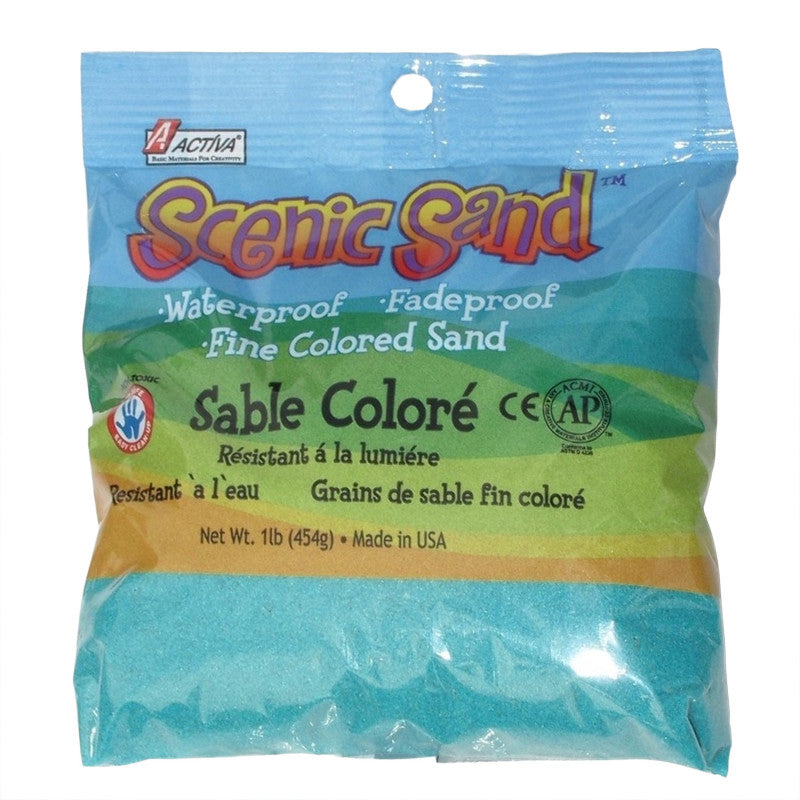 Scenic Sandâ¢ Craft Colored Sand, Turquoise, 1 lb (454 g) Bag