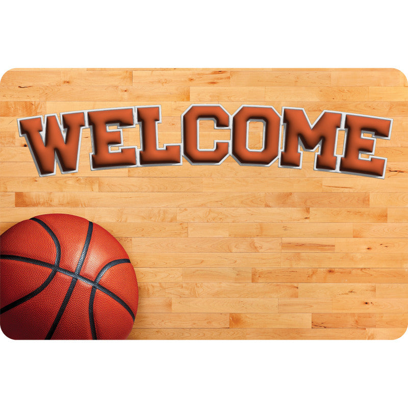 The Original Fun Mat&trade;, Welcome Mat, 15.5" x 23.5", Basketball Welcome