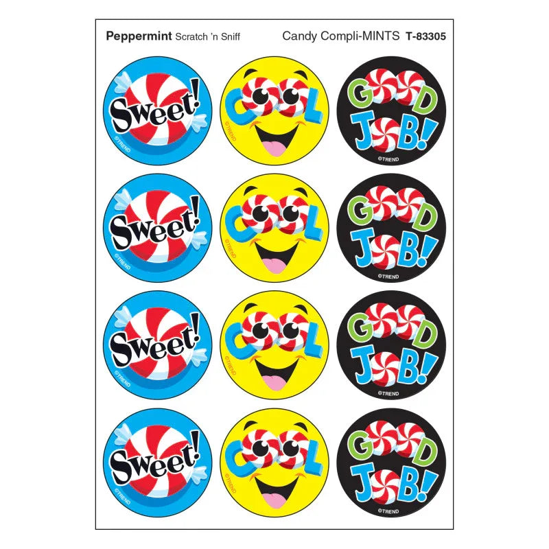 Candy Compli-MINTS/Peppermint Stinky Stickers&reg;, 48 Count