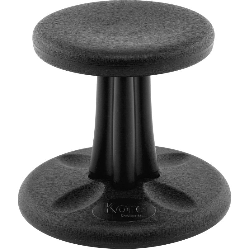 Preschool 12-Inch Wobble Chair with Anti-Tip Base, Black