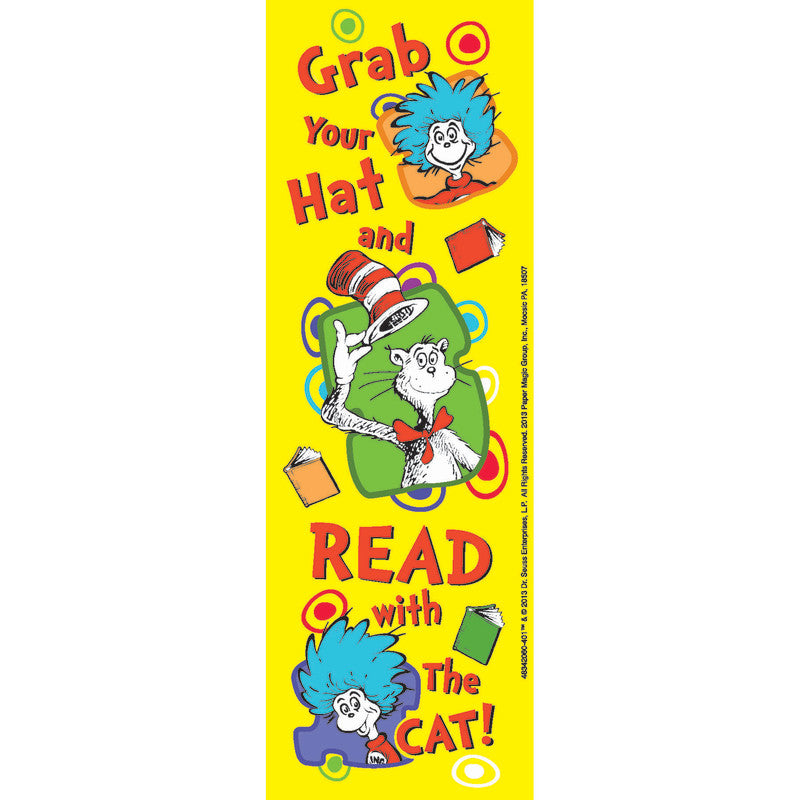 Dr. Seuss&trade; Grab Your Hat Bookmarks, Pack of 36