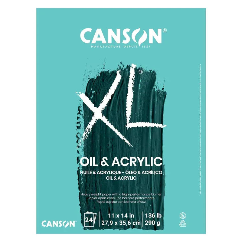 XL Series Oil & Acrylic Pad, Foldover Binding, 24 Sheet, 11x14 inch, 1 Count
