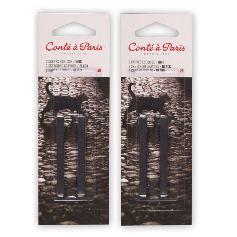 CarrÃ©s Esquisse Sketching Pastel Crayons, Black 2B, 2 Per Pack, 2 Packs
