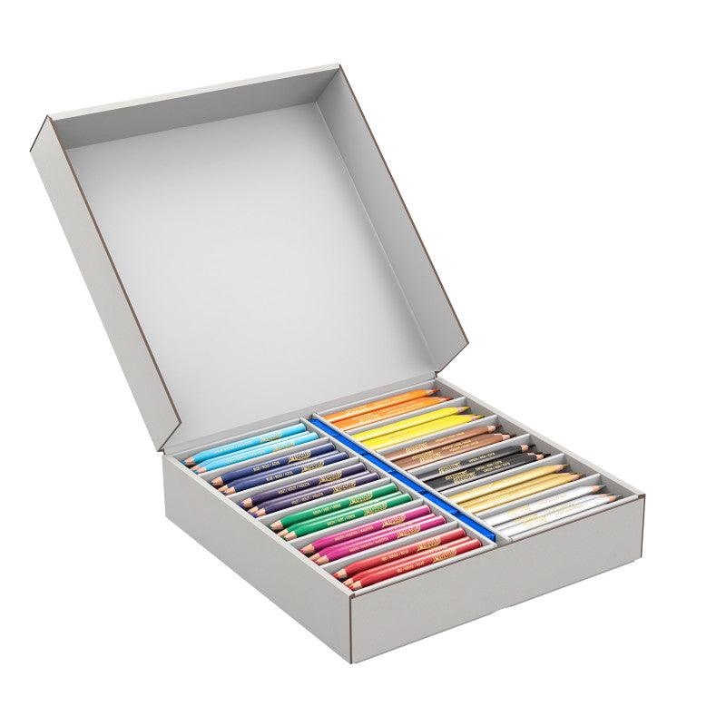 Short Triangular Colored Pencils, 144 Count