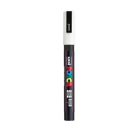 uni® POSCA PC-3M Water-Based Paint Markers, Reversible Fine Tip (0.9-1.3mm), White