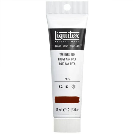 Professional Heavy Body Acrylic Paint, 59 mL Tube, Van Dyke Red