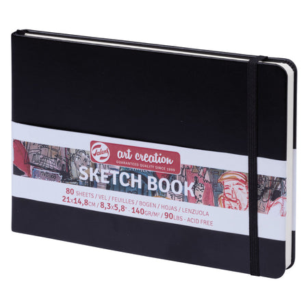 Sketchbook, 80 Sheets, 90lbs, Black Cover, 8.3" x 5.8" (A5) c854ac971d6f422335be732eb42ae06ee3fc8e90
