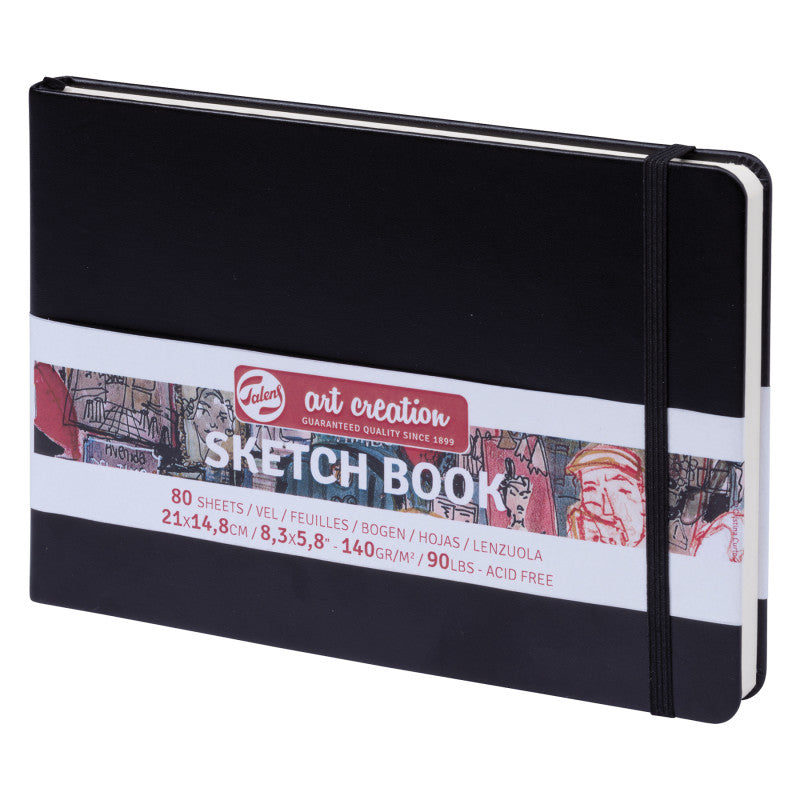 Sketchbook, 80 Sheets, 90lbs, Black Cover, 8.3" x 5.8" (A5) c854ac971d6f422335be732eb42ae06ee3fc8e90
