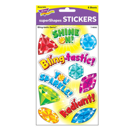 Bling-tastic Gemz!&trade; Large superShapes Stickers, 88 ct.