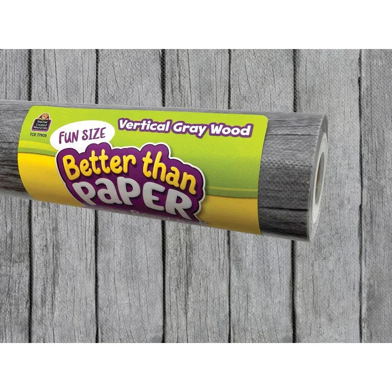 Fun Size Better Than Paper Bulletin Board Roll Vertical Gray Wood