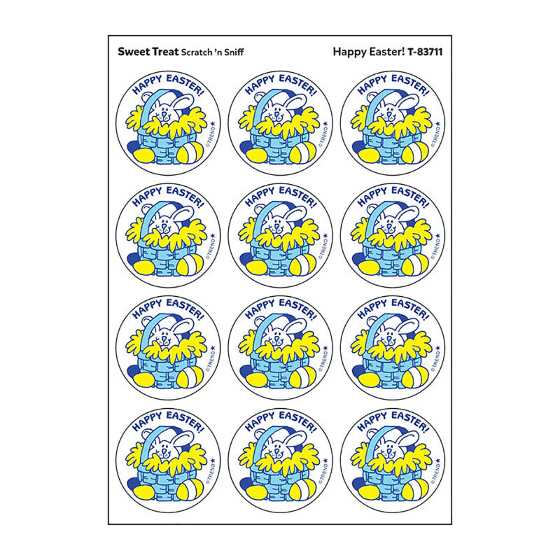 Happy Easter!/Sweet Treat scent Retro Scratch 'n Sniff Stinky Stickers&reg;, 24 ct.