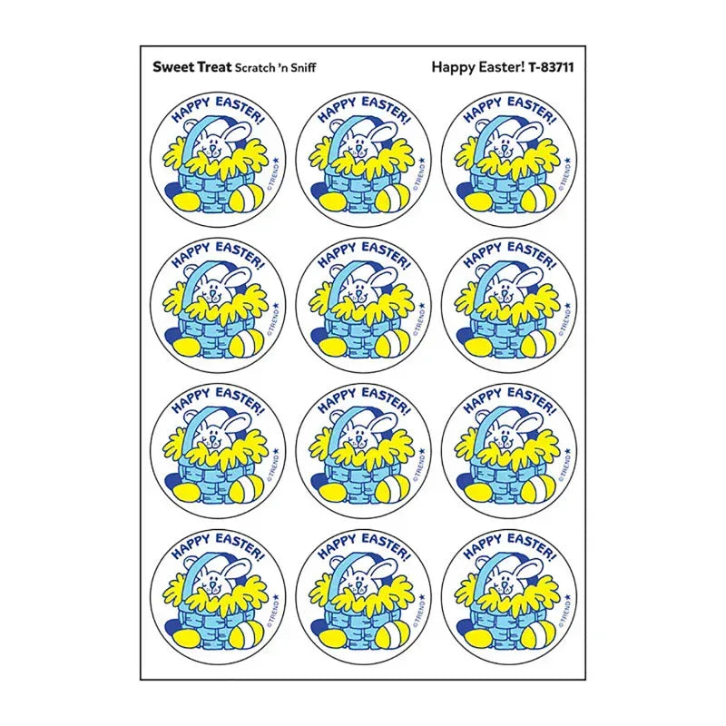 Happy Easter!/Sweet Treat scent Retro Scratch 'n Sniff Stinky Stickers&reg;, 24 ct.