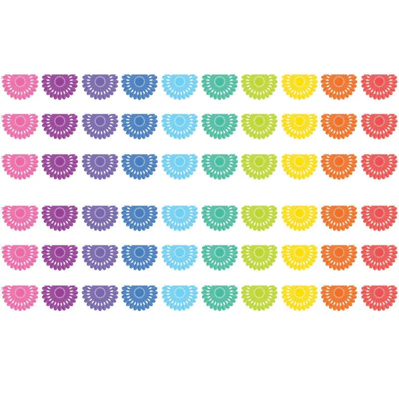 Colorful Fiesta Die-Cut Border Trim, 35 Feet Per Pack, 6 Packs