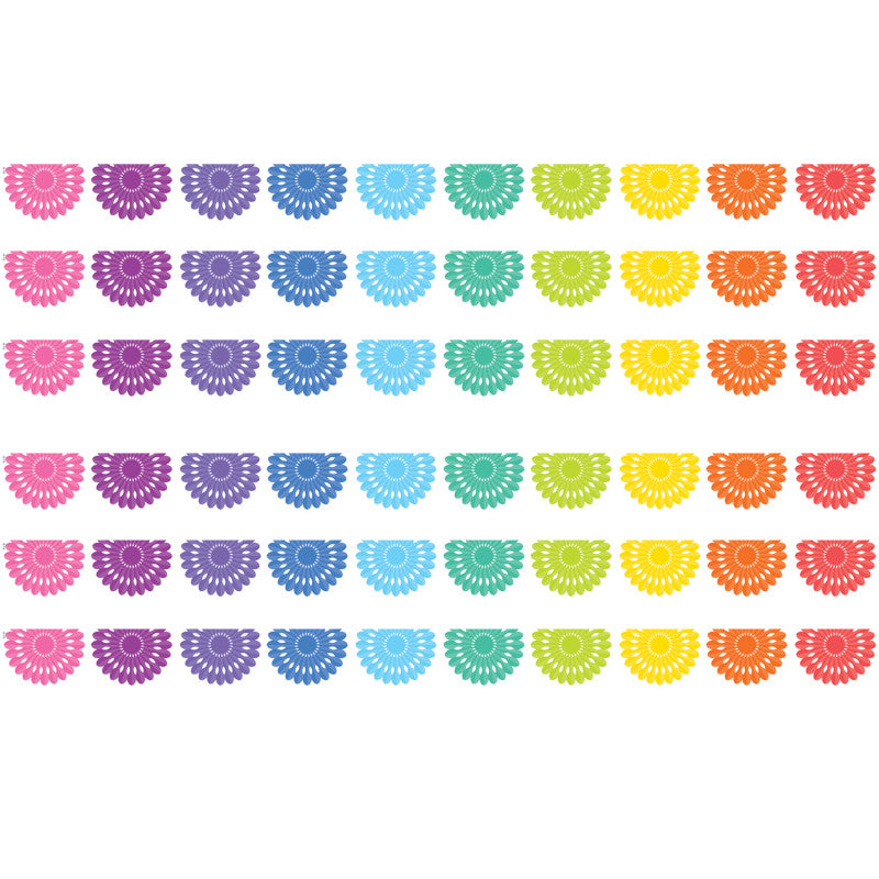 Colorful Fiesta Die-Cut Border Trim, 35 Feet Per Pack, 6 Packs