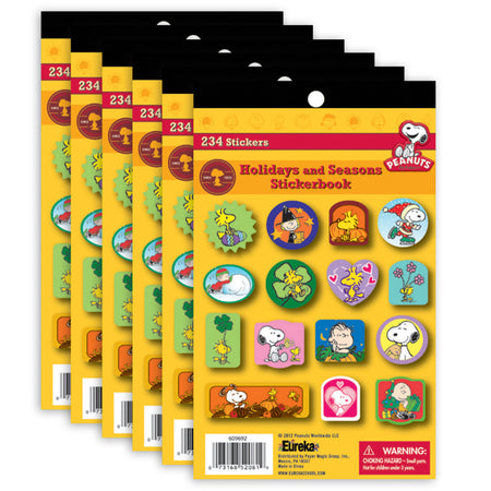 Peanuts&reg; Seasons and Holidays Sticker Book, Pack of 6