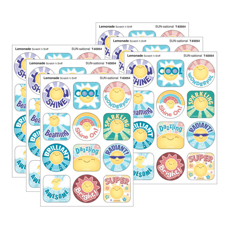 SUN-sational, Lemonade Scent Scratch 'n Sniff Stinky Stickers&reg;, 48 Per Pack, 6 Packs