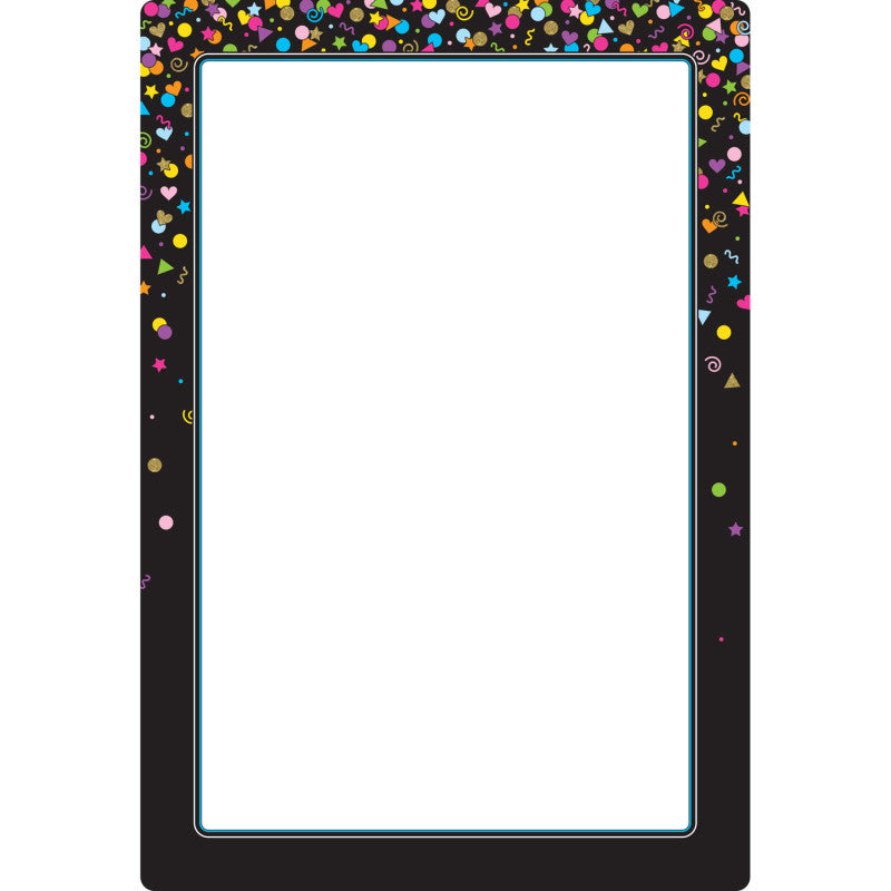Smart Poly&reg; Chart Black Confetti Blank, 13" x 19"
