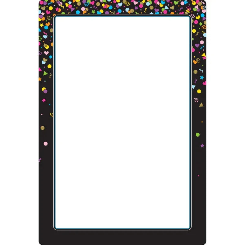 Smart Poly&reg; Chart Black Confetti Blank, 13" x 19"