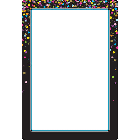 Smart Poly&reg; Chart Black Confetti Blank, 13" x 19"