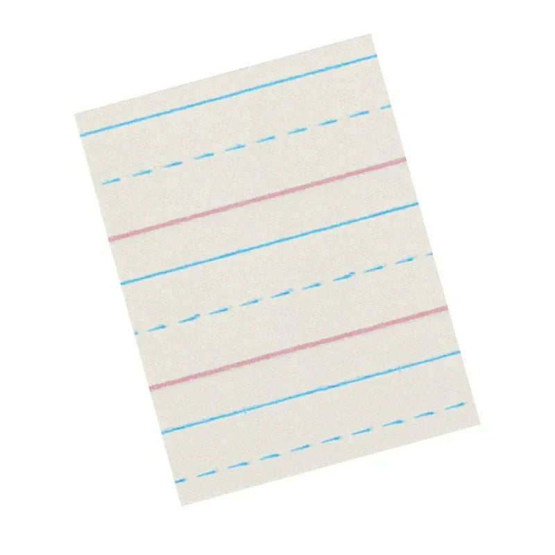 Newsprint Handwriting Paper, Dotted Midline, Grade 2, 1/2" x 1/4" x 1/4" Ruled Short, 8" x 10-1/2", 500 Sheets
