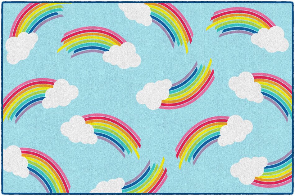 WHIMSICAL RAINBOWS RECTANGLE CARPETS 5' X 7'6"