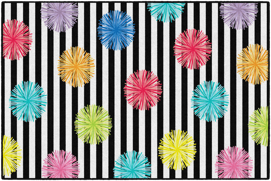 POMS RECTANGLE CARPETS 5' X 7'6"