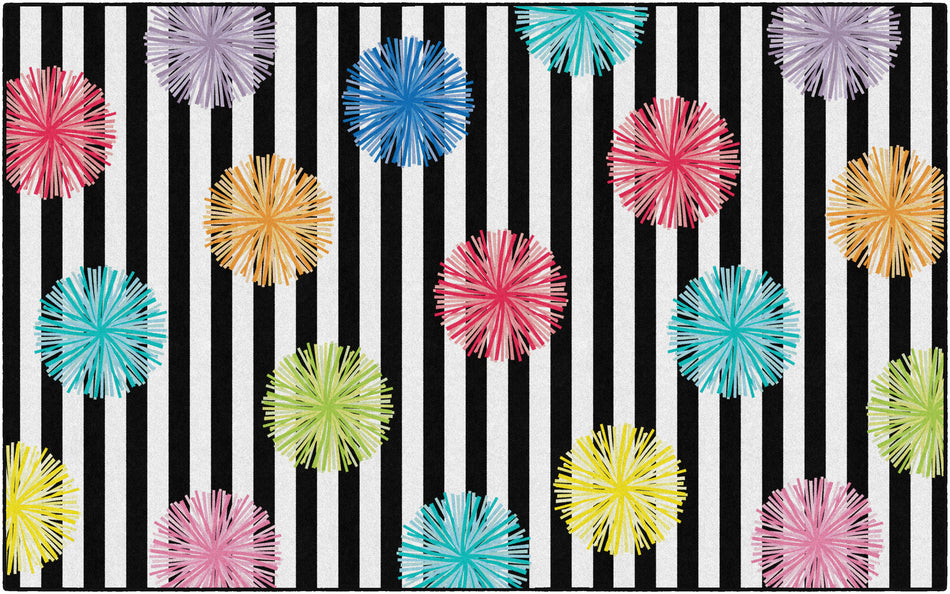 POMS RECTANGLE CARPETS 7'6" X 12'