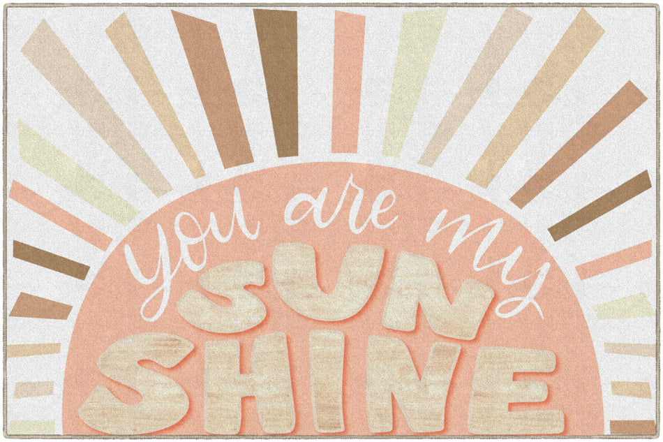 BOHO RAINBOW YOU ARE MY SUNSHINE RECTANGLE CARPETS 5' X 7'6"