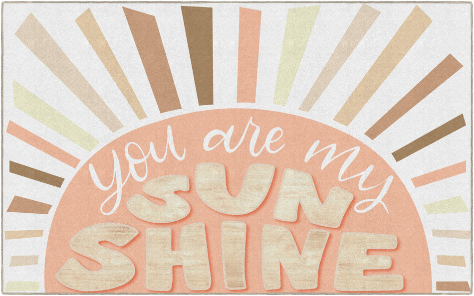 BOHO RAINBOW YOU ARE MY SUNSHINE RECTANGLE CARPETS 7'6" X 12'