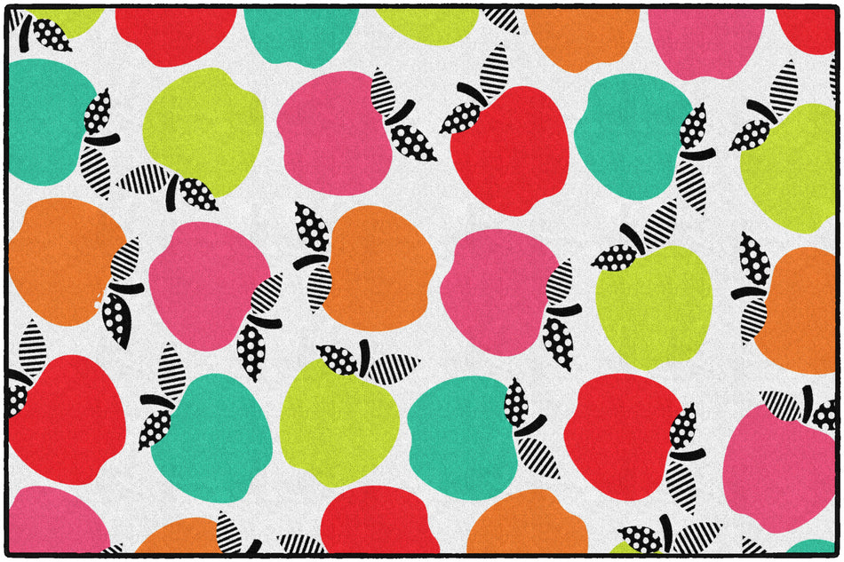 ALL OVER APPLES RECTANGLE CARPETS 5' X 7'6"