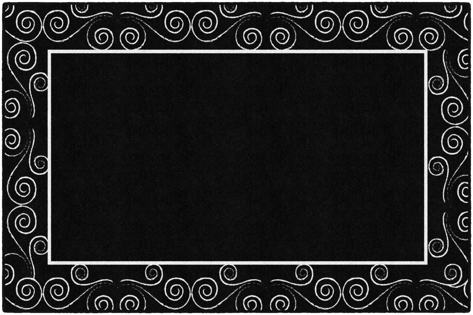 CAFÉ SWIRLS BORDER RECTANGLE CARPETS 5' X 7'6"