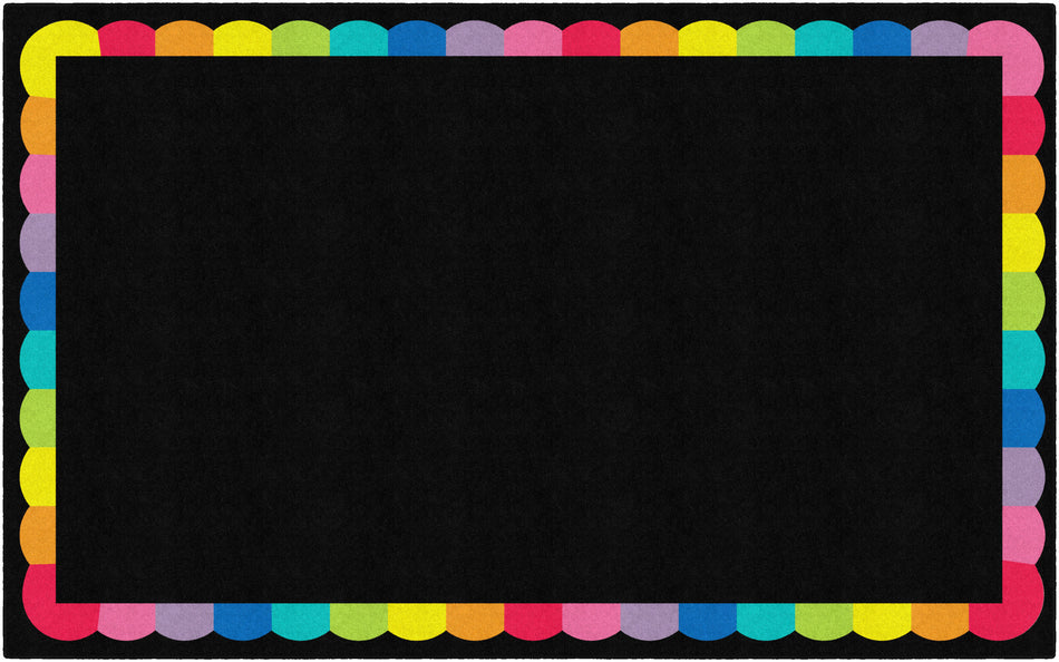RAINBOW SCALLOP BORDER RECTANGLE CARPETS 7'6" X 12'