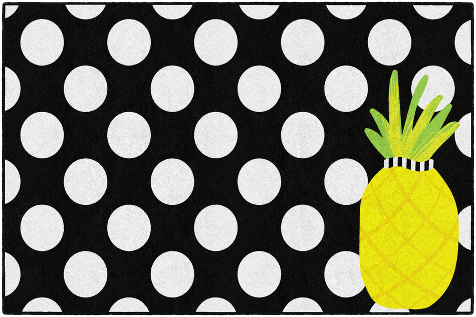PINEAPPLE LARGE POLKA DOTS RECTANGLE CARPETS 5' X 7'6"