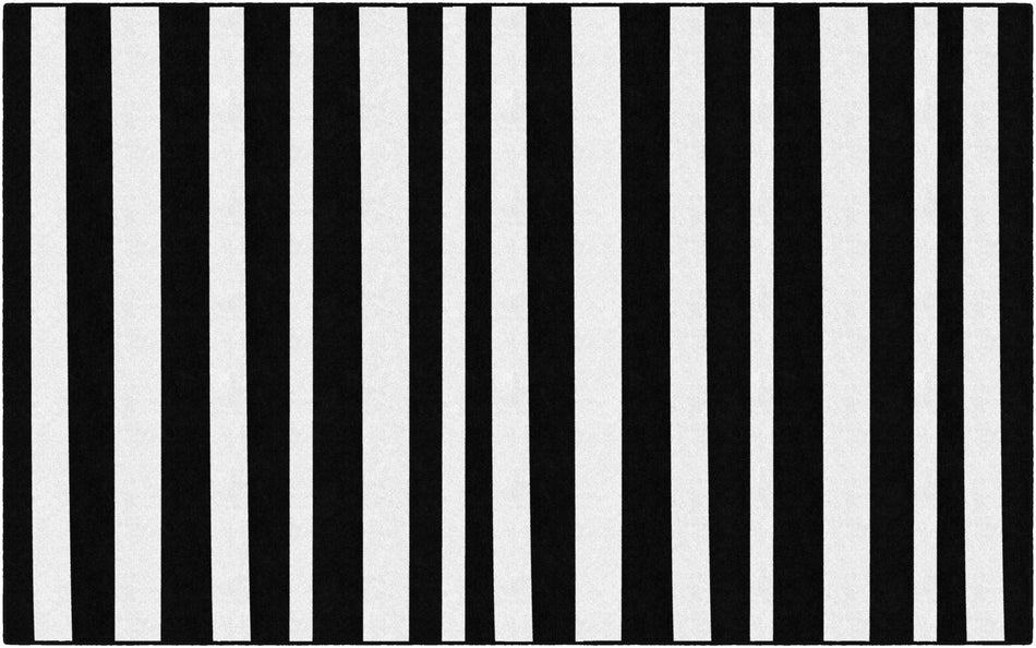 BLACK & WHITE ZEBRA RECTANGLE CARPETS 7'6" X 12'
