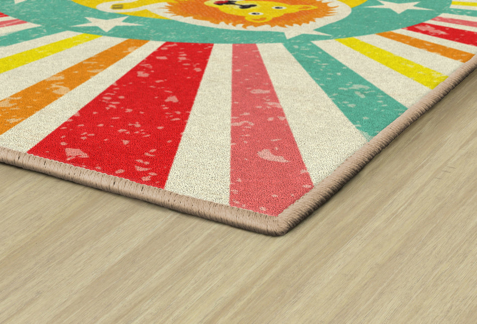 VINTAGE CIRCUS LION RECTANGLE CARPETS 5' X 7'6"
