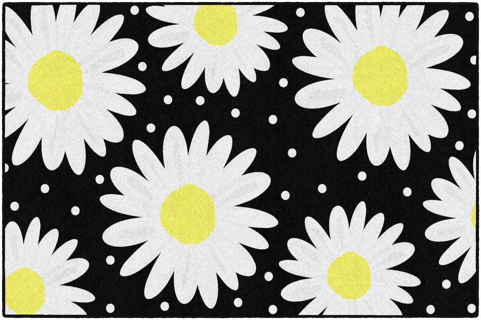 DAISY POLKA DOTS RECTANGLE CARPETS 5' X 7'6"