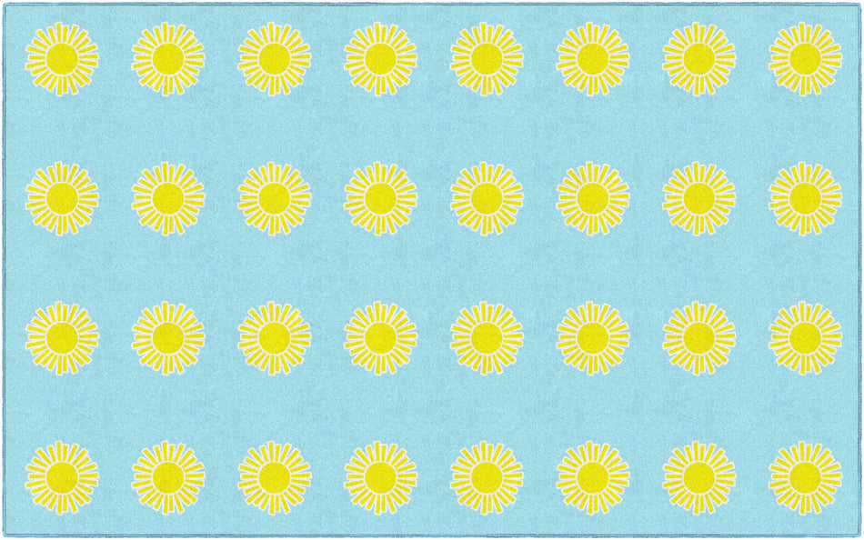 SUN ON BLUE CRISS CROSS RECTANGLE CARPETS 7'6" X 12'