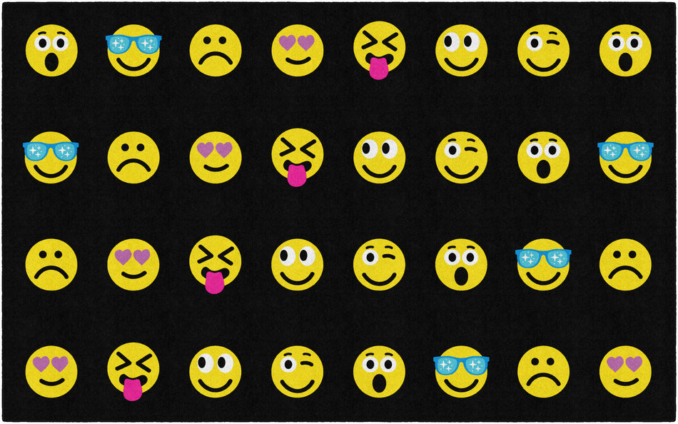 EMOJI CRISS CROSS RECTANGLE CARPETS 7'6" X 12'