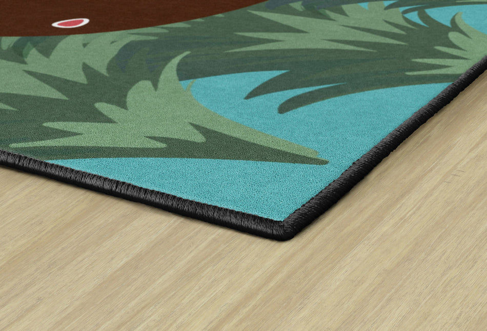 BROWN CAMPER RECTANGLE CARPETS 7'6" X 12'