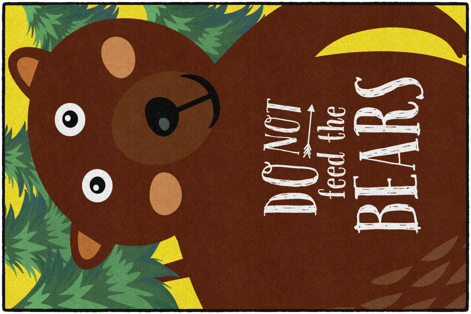DO NOT FEED THE BEARS RECTANGLE CARPETS 5' X 7'6"