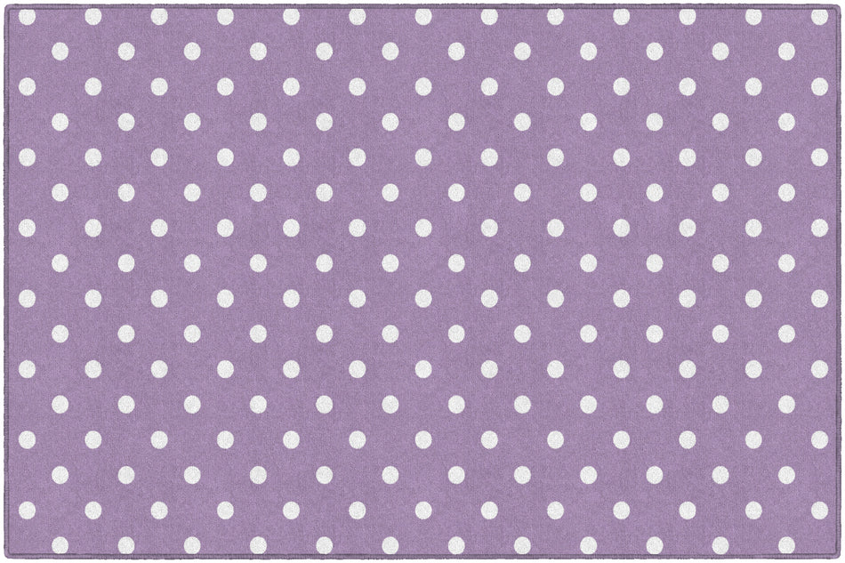 SMALL POLKA DOTS PURPLE RECTANGLE CARPETS 5' X 7'6"