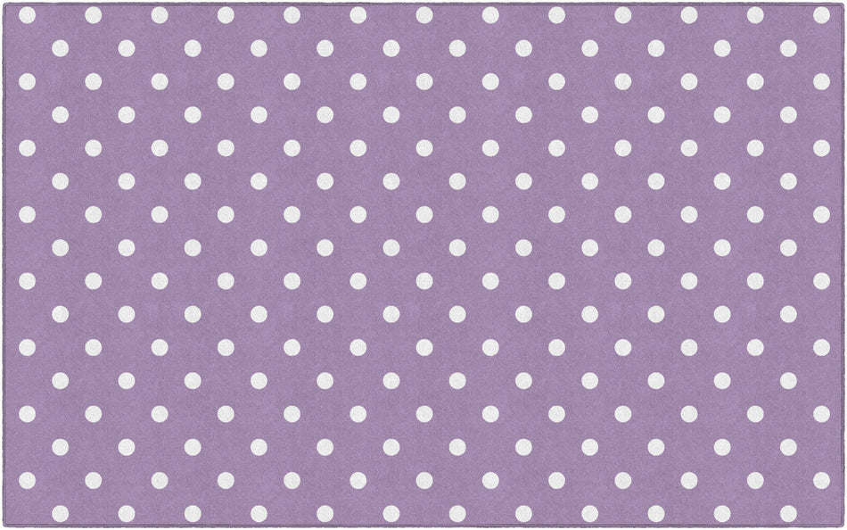 SMALL POLKA DOTS PURPLE RECTANGLE CARPETS 7'6" X 12'
