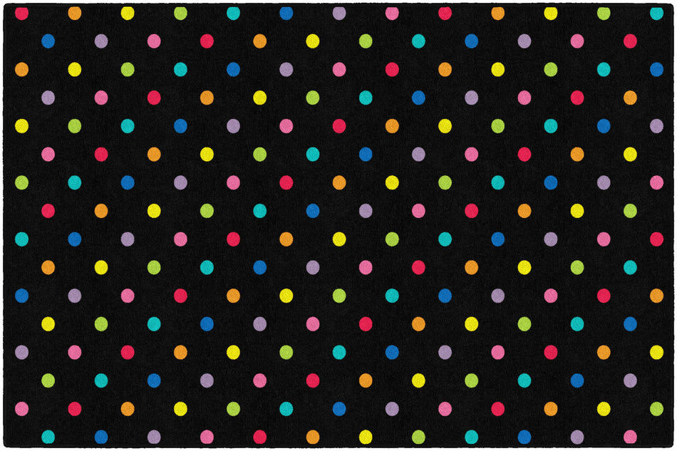 SMALL POLKA DOTS MULTI RECTANGLE CARPETS 5' X 7'6"