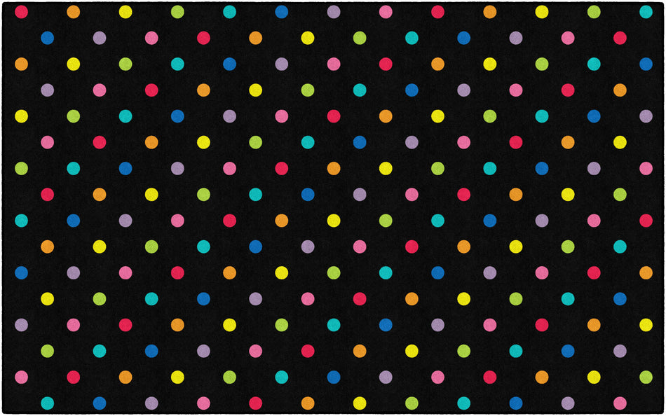 SMALL POLKA DOTS MULTI RECTANGLE CARPETS 7'6" X 12'
