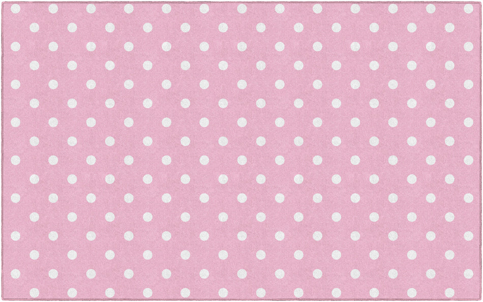 SMALL POLKA DOTS LIGHT PINK RECTANGLE CARPETS 7'6" X 12'