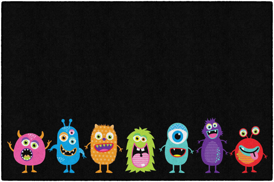 MONSTER MANIA FRIENDS RECTANGLE CARPETS 5' X 7'6"