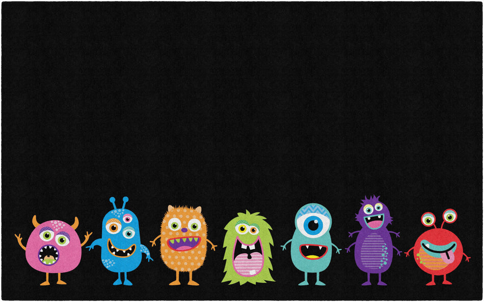 MONSTER MANIA FRIENDS RECTANGLE CARPETS 7'6" X 12'